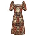 thumbnail image 6 of Bakhtiari Tribal Ethnic Antique Persian Carpet Print Dress summer dress daily prom dresses 2024 women party dresses, 6 of 7