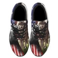 thumbnail image 2 of Wolf American flag Shoes Sneakers Black Size 13, 2 of 7