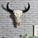 thumbnail image 3 of Cráneo de vaca de cuerno largo, animal, para colgar en la pared, regalos creativos de Halloween, artesanías, adornos, 3 of 4