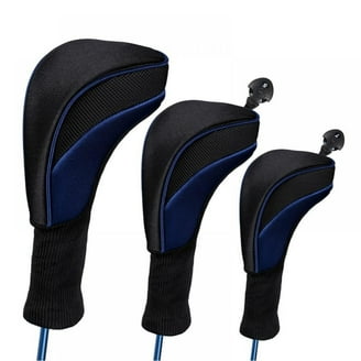 Copricapo In Pelle PU Per Mazze Da Golf - Ricamo Teschio Con Numeri - Adatto Per Driver, Legno 3 E 5 - Chiusura Elastica