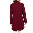 thumbnail image 4 of Baberdicy Lady Jacket Women's Solid Color V Neck Long Sleeve Double Breasted Business Suit Medium Length Suitable for Daily Commute Wear Suit Casual Lohas Time Coat Womens Blazer Red, 4 of 6