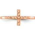 thumbnail image 6 of 14K Rose Gold Polished & D/C Cross Ring (Size 7) Made In United States k5723, 6 of 6