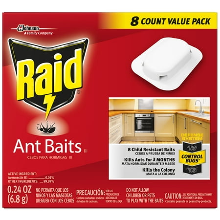 Raid Ant Baits III, 0.24 Oz (8 Ct) (Best Ant Traps Indoor)