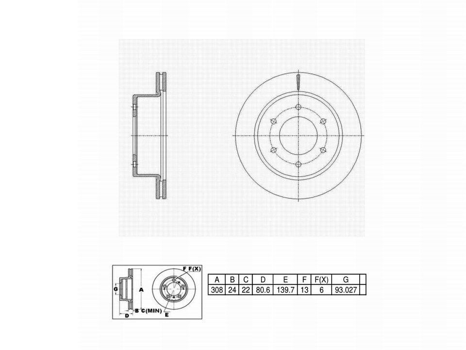 UltraHC Coated High Carbon Brake Rotor, Rear UR009734, Ford Ranger 2021-2019