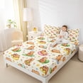 thumbnail image 4 of Erosebridal Summer Capybara Queen Sheet Sets for Kids, Cartoon Flower Animals Bed Set, 4-Piece, 4 of 5