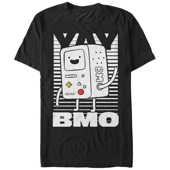 Men's Adventure Time Yay BMO  Graphic Tee Black Small