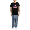 thumbnail image 4 of CafePress - American Shamrock' Women's Dark Pajamas - Women's Short Sleeve Print T-Shirt and Pants Dark Cotton Pajama Set, 4 of 7