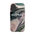 thumbnail image 1 of Personalised Swirl Marble Name iPhone 16 Case, iPhone 13 Pro Max, 1 of 5