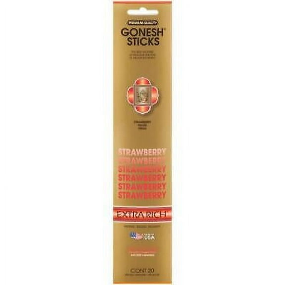 3Pc Gonesh 20803 Strawberry Incense Sticks