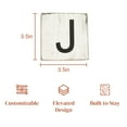 thumbnail image 7 of Stiles Crossword Letter Tiles, Wooden Wall Decor, 3.5 Inch, Rustic, Letter J, 7 of 7