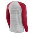 thumbnail image 3 of Men's Fanatics Heather Gray/Cardinal Tampa Bay Buccaneers Fair Shake Raglan Long Sleeve T-Shirt, 3 of 3