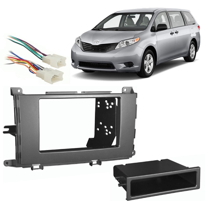 Aftermarket Car Stereo Single & Double-Din Radio Install Dash Kit for Sienna 