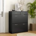 thumbnail image 2 of HOMCOM Entryway Shoe Cabinet with 2 Flip Drawers for 12 Pairs of Shoes, 2 of 10