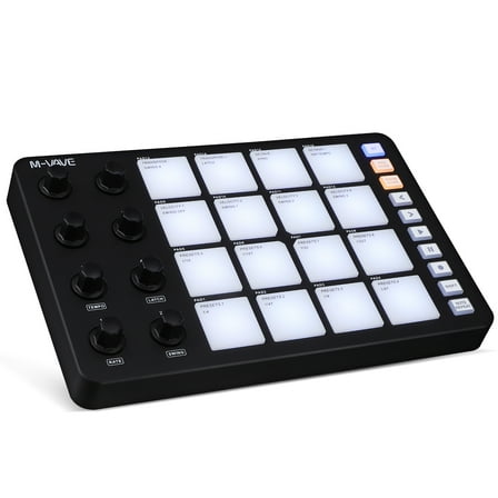 USB MIDI Keyboard Controller, Professional Music Production with Mod/Pitch Wheel, 8 Drum Pad, Arpeggiator, Portable Beat Maker