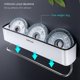 thumbnail image 5 of Estante de baño, organizador de ducha, estante de champú de montaje en pared, sin perforaciones, almacenamiento de cocina, con barra de toalla, 5 of 5
