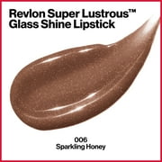 Revlon Super Lustrous Glass Shine Lipstick, Moisturizing Lipstick with Aloe - Sparkling Honey
