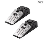 Syenll Door Stop Alarm, 2 Pack Door Stopper with 120DB Security Alarm, Door Security Devices for Home Travel, Black