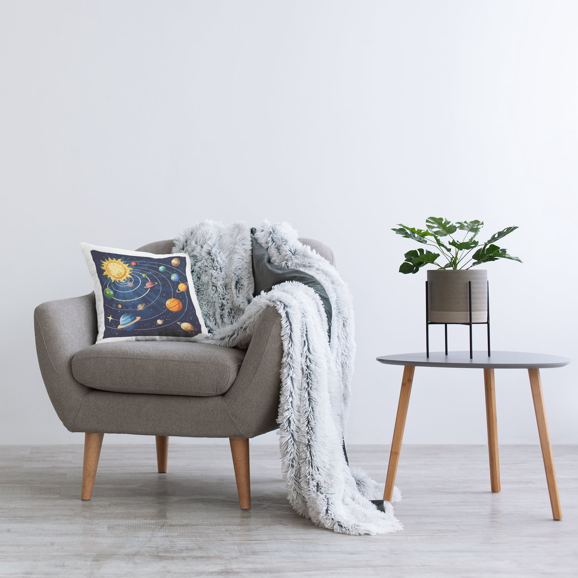 Stupell Industries Planets In Orbit Decorative Printed Throw Pillow, design by Creative Studio