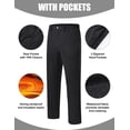 thumbnail image 5 of Taigaofy Men's Winter Fleece Lined Hiking Pants With Zip Pockets Waterproof Quick-Dry Travel Fishing Work Outdoor Pants Black L, 5 of 8