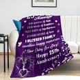 thumbnail image 2 of 25th Anniversary Blanket 25 Year Anniversary Wedding Romantic Gifts for Him Her Happy Anniversary for Wife Couple Gifts Throw Blankets 50"X40", 2 of 5