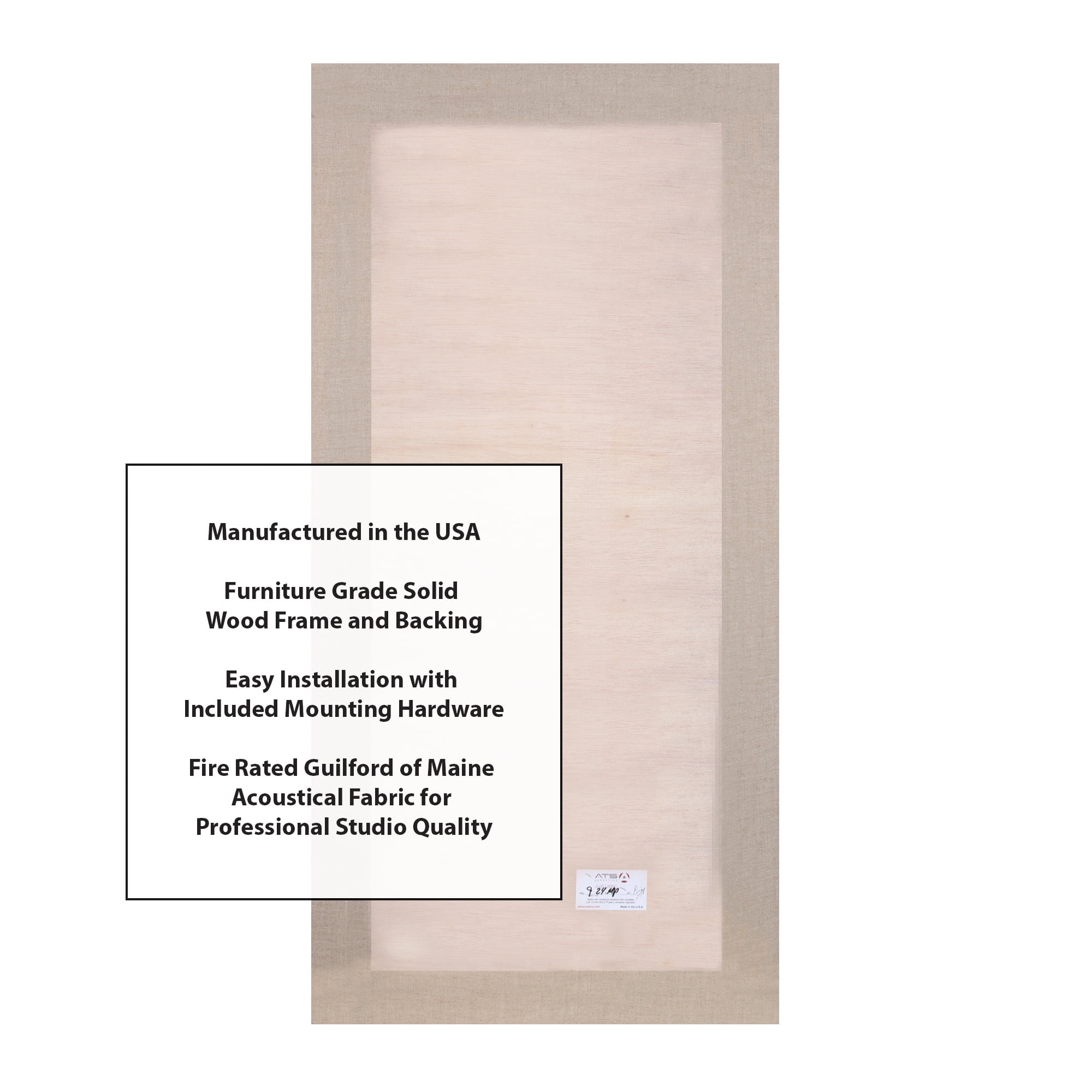 ATS Acoustics Home Office Residential Acoustic Treatment Room Kit Sound Absorbing Acoustic Panel 6 Pack for 50-100 Sq Ft (Cream)