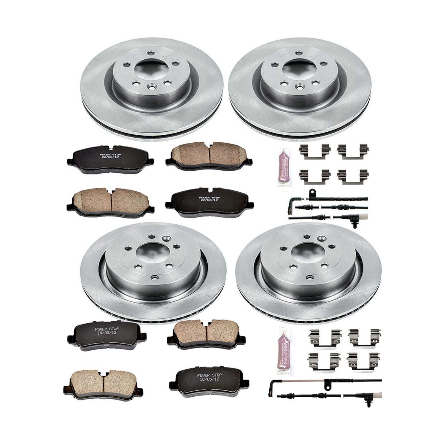 Power Stop Front and Rear Stock Replacement Brake Pad and Rotor Kit KOE6048