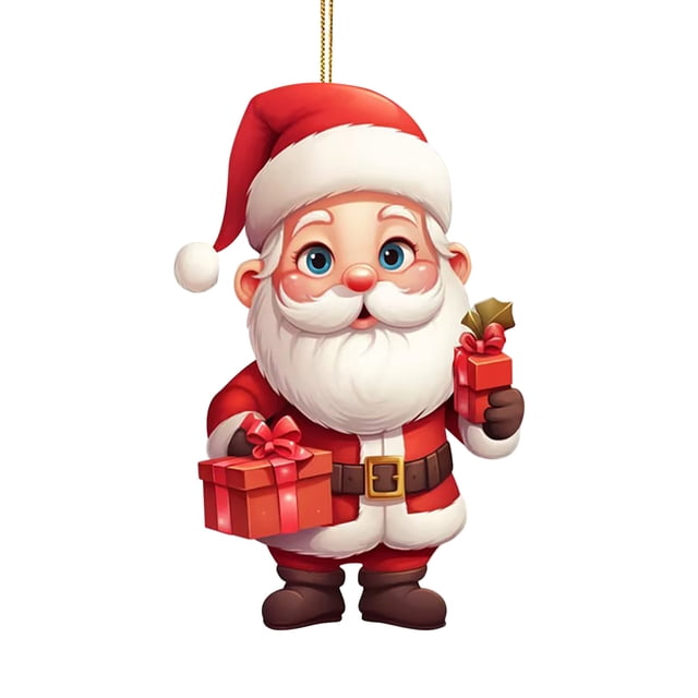 Puntoco Decoración Navideña De Regalo De Papá Noel De Dibujos Animados Creativos D,Decoración Hogareña