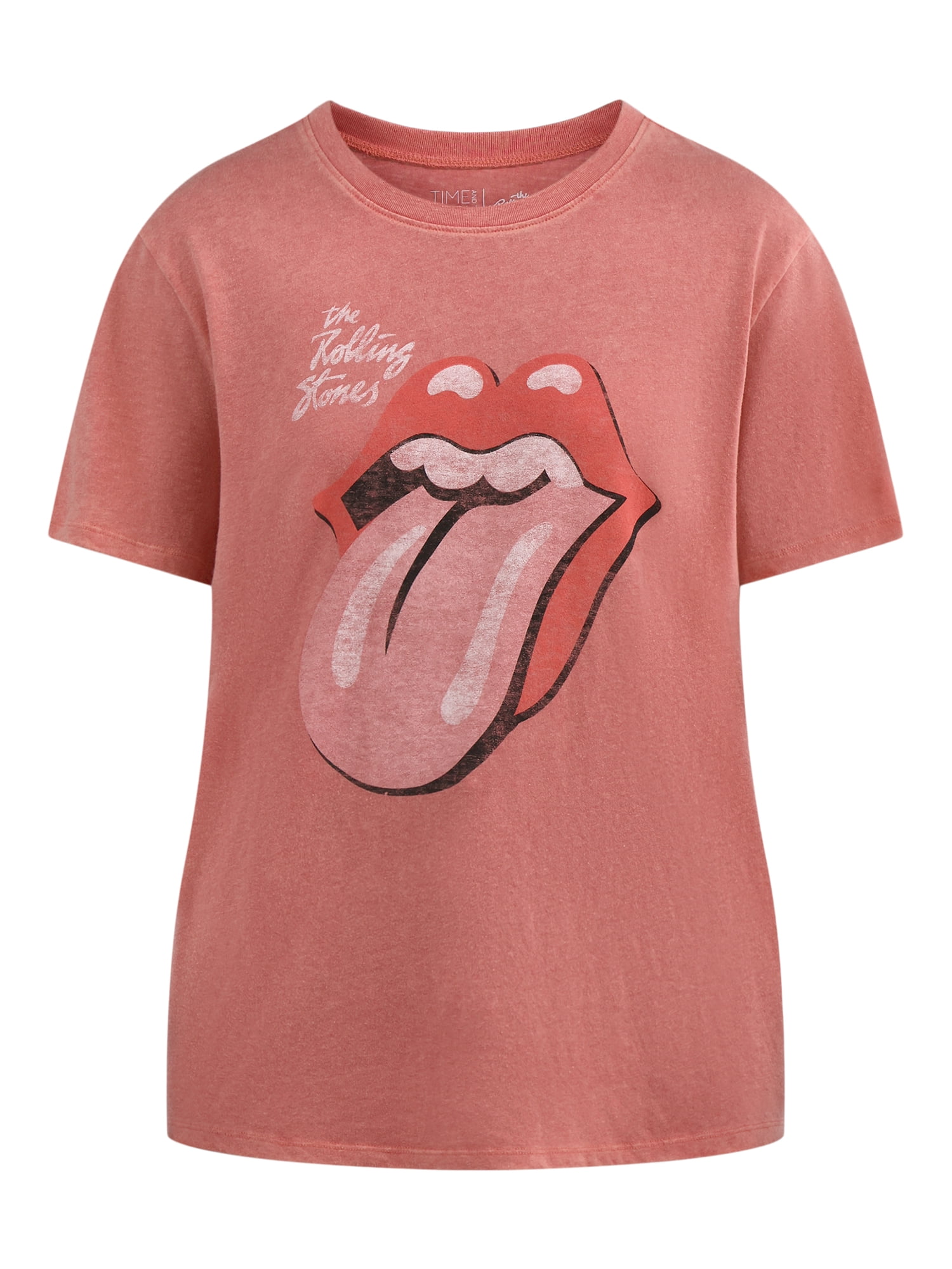 Time and Tru The Rolling Stones Tongue Logo Women's Graphic Tee, Sizes XS-XXXL
