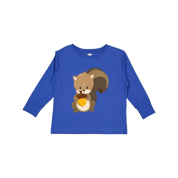 Inktastic Cute Woodland Animal Squirrel Boys or Girls Long Sleeve Toddler T-Shirt