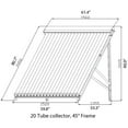 20 Tube Duda Solar Water Heater Collector 37° Frame Evacuated Vacuum