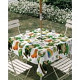 thumbnail image 3 of Square Outdoor Tablecloth with Umbrella Hole Saint Patrick's Day Outside Table Cloth Waterproof Patio Table Cover Gnomes Hats Boots Clovers Leaves Zipper Tablecloths for Picnic Camping 60x60 Inch, 3 of 8