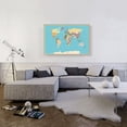 thumbnail image 2 of ARTCANVAS World Map Canvas Art Print - Size: 40" x 26" (1.50" Deep), 2 of 9