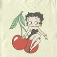 thumbnail image 2 of Men's Betty Boop Cherries Betty Distressed Graphic Tee Light Blue 2X Large, 2 of 4