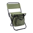 thumbnail image 4 of Silla de campamento heces de respaldo ultraligero taburete plegable taburete silla de asiento plegable para patio jardín jardín de viaje al aire libre Verde, 4 of 8