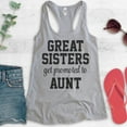 thumbnail image 2 of Great Sisters Get Promoted To Aunts Tank Top, Ladies Racerback Tank Top, Aunt Tank, Auntie Tank, Aunty Tank, Heather Gray, Medium, 2 of 3
