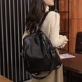 thumbnail image 5 of Backpacks for Women Soft Leather Backpack Large Capacity Fashion Casual Travel Daypack Black One Size, 5 of 8