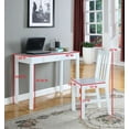 thumbnail image 6 of Kings Brand Furniture White Wood Writing Desk – Home Office Workstation with Drawer & Sturdy 4-Leg Design, 6 of 6