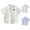 White-1, variant on CYRBOKO Toddler Boys Short Sleeve Button Shirts, Soft Crewneck Loose Cotton Summer Shirts Blue Size 2-3 T