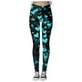 thumbnail image 3 of Mepaouo Women's Valentine Day Leggings Heart Printed Control Tummy Tights Yoga Pants Sizes S-2X, 3 of 6