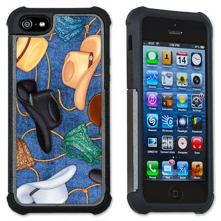 - Apple iPhone 6 Plus / iPhone 6S Plus Cell Phone Case / Cover with Cushioned Corners - Cowboy Hats (denim)