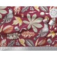 thumbnail image 2 of Soimoi Silk Fabric Bird & Leaves Decor Fabric Printed Yard 42 Inch Wide, 2 of 3