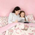 thumbnail image 4 of meiyoeat Girly Cowgirl Boot Twin Comforter Sets For Kids, Coquette Bow Print Bedding Set For Girls,Pink Reversible,2 Pieces, 4 of 7
