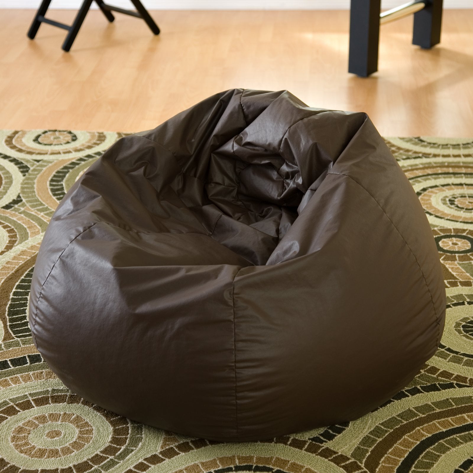 Extra large online leather bean bag