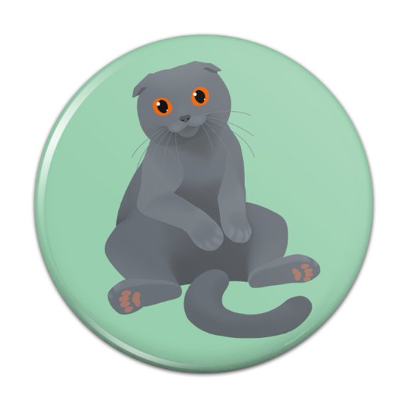 Scottish Fold Cat Pinback Button Pin