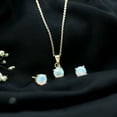 thumbnail image 3 of Rosec Jewels Natural Ethiopian Opal Pendant and Earrings - AAA Grade - October Birthstone Jewelry Set for Women - Ready to Gift, 14K Yellow Gold, 3 of 8