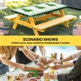 thumbnail image 6 of St. Patrick's Day Table Cloths for 4 Foot Rectangle Tables, Green Shamrock Buffalo Plaid Spring Patio Waterproof Elastic Fitted Tablecloths, Washable Rectangular Table Cover for Camping, 6 of 8