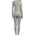 thumbnail image 3 of Tawop Thermal Underwear for Men Seamless Long Johns Warm Fleece Top and Bottom Set Base Layer Outfits, 3 of 4