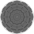 thumbnail image 1 of Ahgly Company Machine Washable Indoor Round Transitional Silver Gray Area Rugs, 4' Round, 1 of 7
