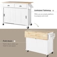 EUROCO 52.2" Kitchen islands Cart with Storage on Wheels, Kitchen Cart