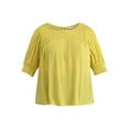 thumbnail image 2 of Terra & Sky Women's Plus Size Smocked Blouse, Sizes 0X-5X, 2 of 5